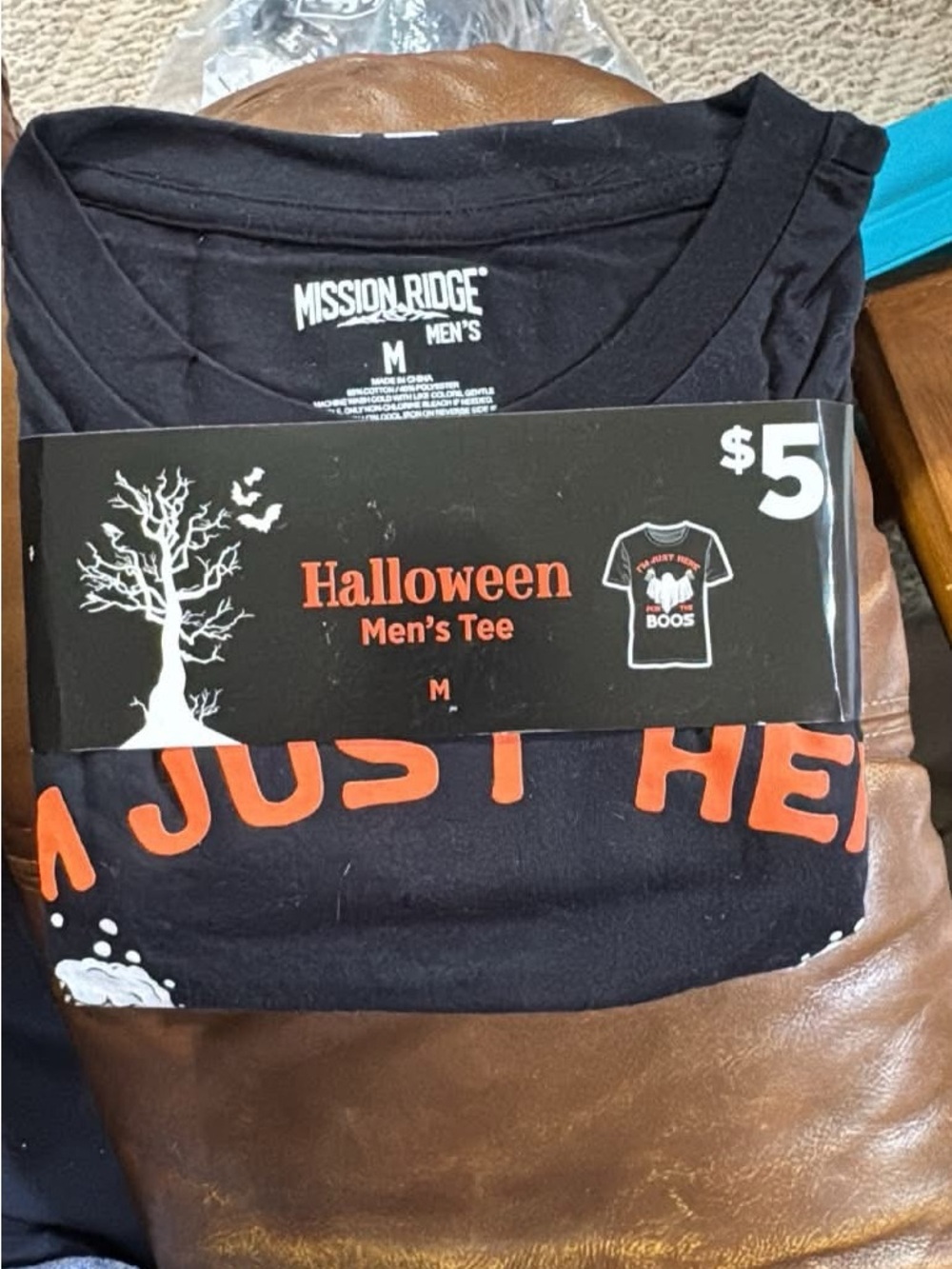 Mission Ridge Black Halloween Men's Tee - Orange Graphic